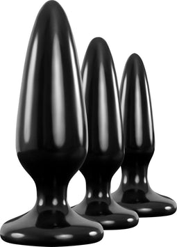 NS Novelties - Pleasure Plug 3pc Trainer Kit - Anal Toys Buttplugs Zwart