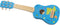 Eichhorn - Holzgitarre - 54 cm - Blau met dino en muzieknoten