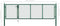 vidaXL - Poort - 350x100 - cm - staal - groen