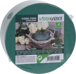 Steekschuim/oase nat - rond - D14 x H7 cm - groen