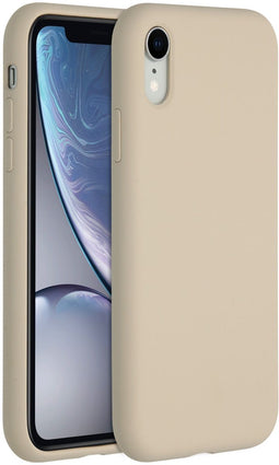 Accezz Liquid Silicone Backcover - iPhone Xr - Schokabsorberend - Beige