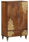 vidaXL - Hoogkast - 60x33x100 - cm - Massief - Houten - Mango