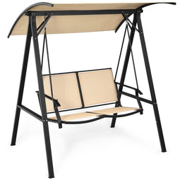 Coast Tuinschommel - 2-Zits - Verstelbare Luifel - Metaal - 152 x 112 x 165 cm - Beige