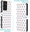 iMoshion Hoesje Geschikt voor Samsung Galaxy S21 Ultra Hoesje Met Pasjeshouder - iMoshion Design Softcase Bookcase - Wit / Zwart / Hearts Allover White