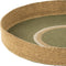 J-Line Plateau Rond+Cirkels Zeegras Groen/Naturel - Dienblad 50.00 x 50.00 cm