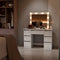 Juskys Talea - Kaptafel - Incl. Spiegel en LED - Wit