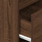 vidaXL - Nachtkastje - met - lade - 25x31x66 - cm - bruin - eikenkleurig