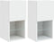 vidaXL - Tv-meubelen - 2 - st - met - LED-verlichting - 30,5x30x60 - cm - wit