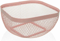 Fruitschaal Versa Roze Metaal Staal (26,5 x 12,5 x 26,5 cm)