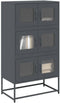 vidaXL - Hoge - kast - 68x39x123 - cm - staal - antracietkleurig