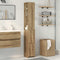 vidaXL - Badkamerkast - 25x25x170 - cm - bewerkt - hout - artisanaal - eikenkleurig