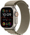 Apple Watch Ultra 2 - GPS + Cellular - 49mm - Titanium - Olive Alpine Loop (Small)
