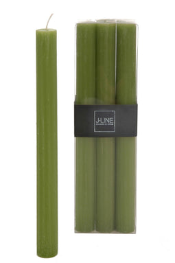 J-Line Doos 6 Tafelkaarsen Gras -9U