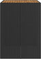 vidaXL Tuintafel met acaciahouten blad 105x80x110 cm poly rattan zwart