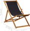 vidaXL - Strandstoel - inklapbaar - eucalyptushout - en - stof - zwart