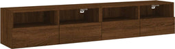 vidaXL - Tv-wandmeubels - 2 - st - 80x30x30 - cm - bewerkt - hout - bruin - eikenkleur