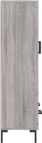 vidaXL - Hoge - kast - 69,5x31x115 - cm - bewerkt - hout - grijs - sonoma - eikenkleurig