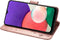 iMoshion Hoesje Geschikt voor Samsung Galaxy A22 (5G) Hoesje Met Pasjeshouder - iMoshion Klavertje Bloemen Bookcase - Rosé Goud