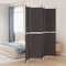 vidaXL - Kamerscherm - met - 4 - panelen - 200x220 - cm - stof - bruin