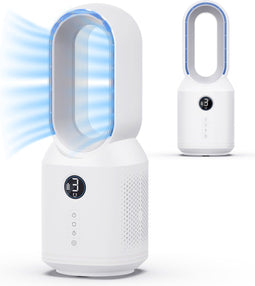 MATTI® Tafelventilator - Bladloze Draadloze Ventilator - 3 Windstanden - Incl. Nachtlampje
