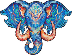 UNIDRAGON Houten Puzzel Voor Volwassenen Dier - Eeuwige Olifant - 700 stukjes - Royal Size 62x47 cm