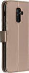 Accezz Hoesje Geschikt voor Samsung Galaxy A6 Plus (2018) Hoesje Met Pasjeshouder - Accezz Wallet Softcase Bookcase - goud