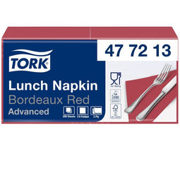 Tork - Lunchservet advanced vierdevouw bordeauxrood