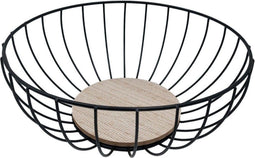 Fruitschaal Versa Metaal Hout MDF (28 x 11 x 28 cm)