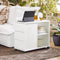 SoBuy FBT141-W - Bijzettafel - 3 laden - Wit