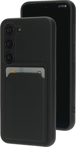 Mobiparts Galaxy S23 - TPU Case met Kaarthouder - Shockproof - Zwart