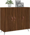 vidaXL - Dressoir - 90x34x80 - cm - bewerkt - hout - bruin - eikenkleur