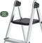 BRASQ Huishoudtrap 5-treden - Inklapbaar aluminium - Antislip - Zilver