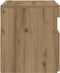 vidaXL - Nachtkastje - met - LED - 60x35x40 - cm - bewerkt - hout - artisanaal - eiken