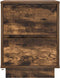 vidaXL - Nachtkastje - met - LED-verlichting - 38x34x50cm - gerookt - eikenkleurig