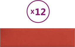 vidaXL - Wandpanelen - 12 - st - 1,08 - m² - 60x15 - cm - kunstleer - rood