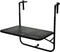 Pro Garden Balkon tafel - metaal - mat zwart - 60 x 43 cm - Inklapbaar - Hoogte verstelbaar