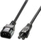LINDY 30341 - Stroom Aansluitkabel - 2 m - Zwart
