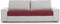 Bankbedekking Eysa JAZ Bordeaux 85 x 15 x 100 cm