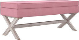 vidaXL - Opbergkruk - 110x45x49 - cm - fluweel - roze