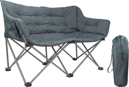 TRVLMORE Comfort Bench - Campingbank - 2 Persoons - 240 kg draagvermogen - Grijs