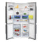 Beko GN1426234ZDXN - No-Frost Side by Side Koelkast - 565 liter - Parel Staal
