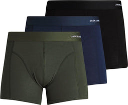 JACK&JONES JACBASIC BAMBOO TRUNKS - Boxershorts - 3-pack - Forest Night (3 stuks)