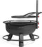 CookKing - Premium grill Bandito 80 cm met grillrooster en hanger - Vuurschaal BBQ - Staal - Zwart