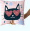 Kussenhoes HappyFriday Aware Meow love Multicolour 50 x 50 cm 2 Onderdelen