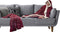Linnick Flanel Fleece Deken + Hoodie met Capuchon Snake - bordeaux/black - 140x200cm - 130x180cm - Plaid
