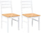 vidaXL - Eetkamerstoelen - 2 - st - massief - hout - rubber - wit