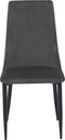 Set van 2 eetkamerstoelen CLAYTON Fluweel Donkergrijs