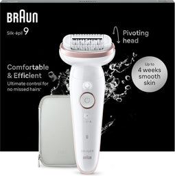 Braun Silk·épil 9 - Epilator - MicroGrip 40 pincetten - Goud Wit