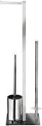 WENKO Rivalta - Toiletbutler - 3 in 1 met toiletborstel en houder - RVS glanzend zwart