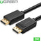 UGREEN - Displayport DP Male naar Displayport Male Kabel - 21,6 Gbit/s - Zwart